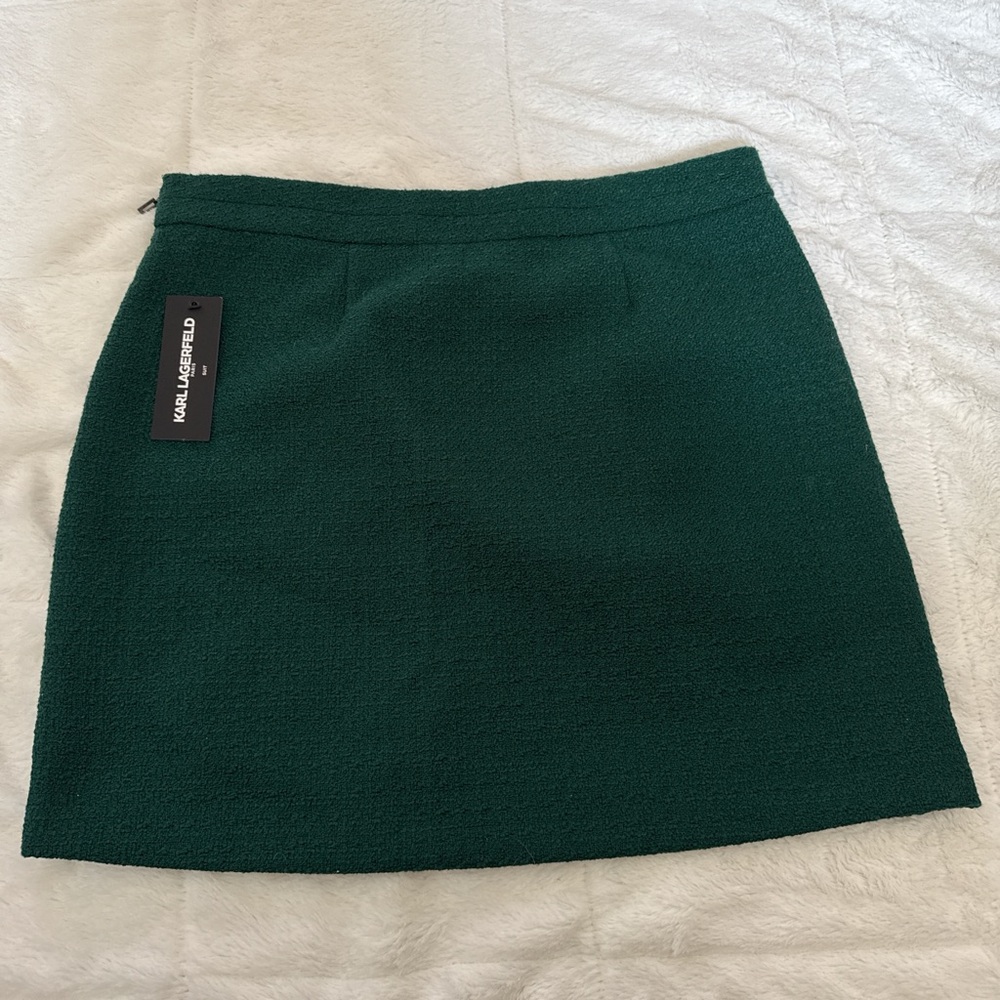 Karl Lagerfeld Green A-Line Mini Skirt